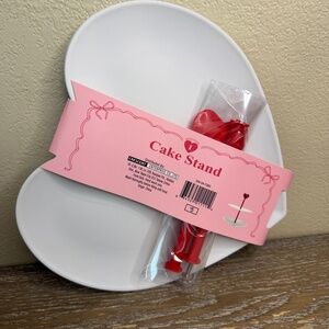 Target Bullseye  2-Tiered Tray Pink & White Metal Farmhouse, Case Of 6